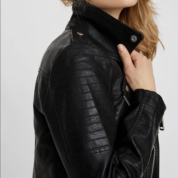 NWT! - Vero Moda | Kerri Biker Faux Leather Jacket - Picture 3 of 16